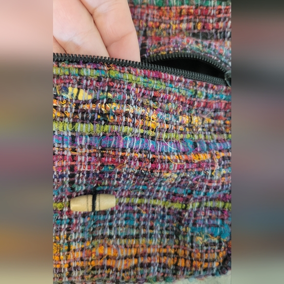 4/$15 SALE Multicolor Tweed Crossbody Hobo Bag - Picture 4 of 5